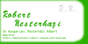 robert mesterhazi business card